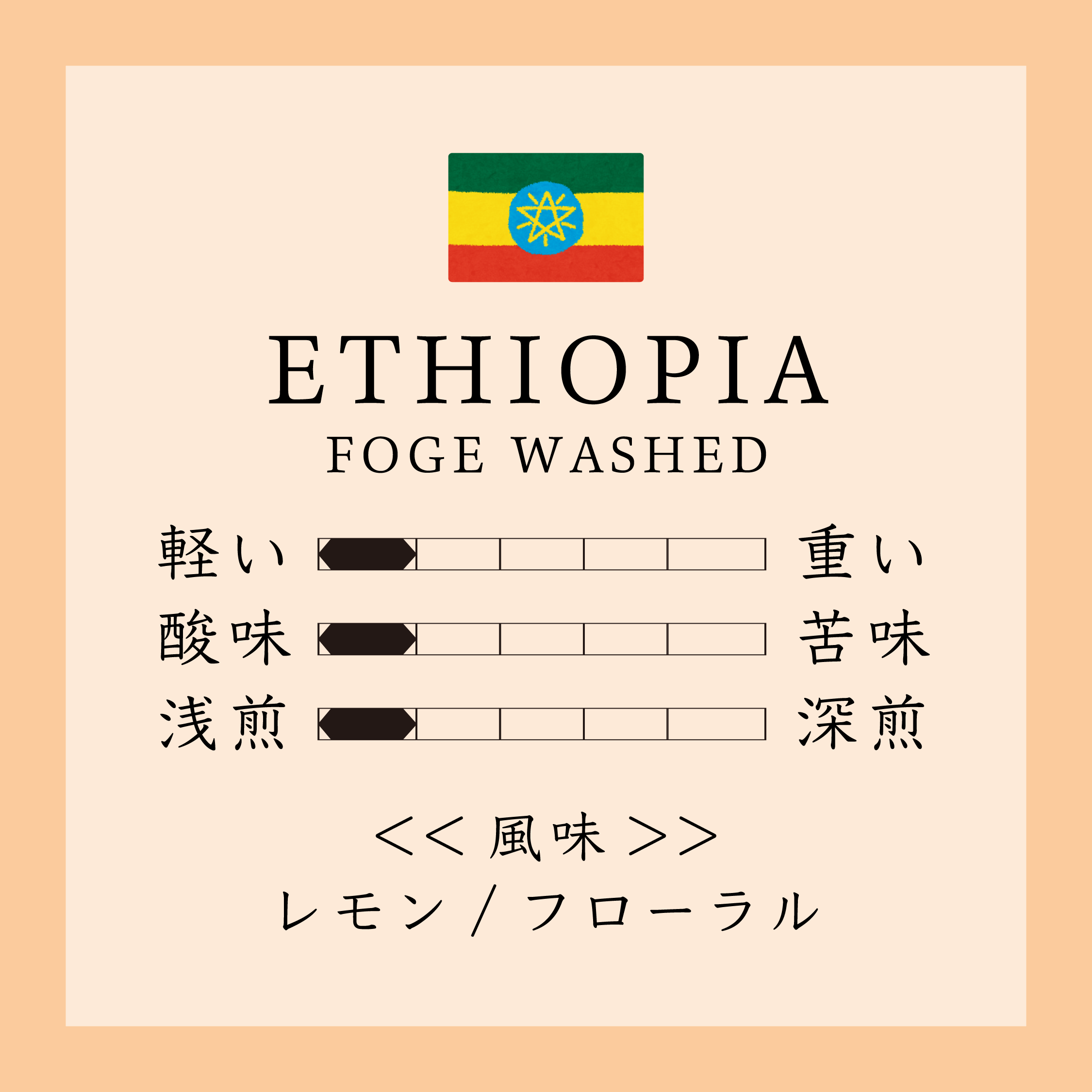 Ethiopia Foge Washed 150g